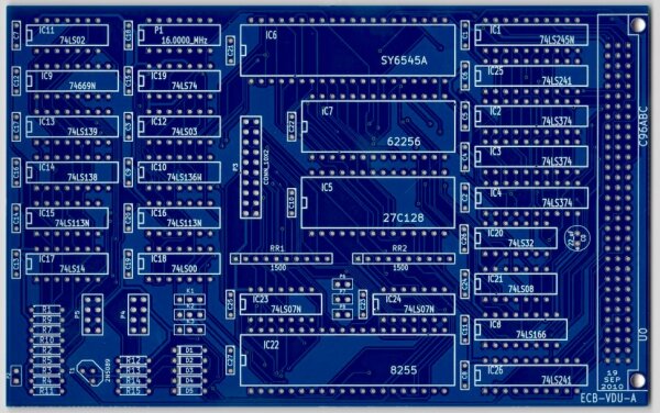 ECB Grafic Adapter VDU v1A 19Sep2010 PCB